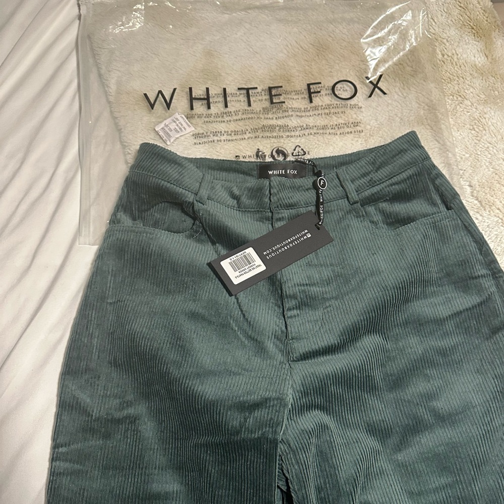 Forest green cord pants
